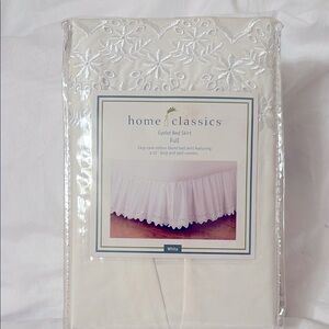 Home Classics White Eyelet Bed Skirt